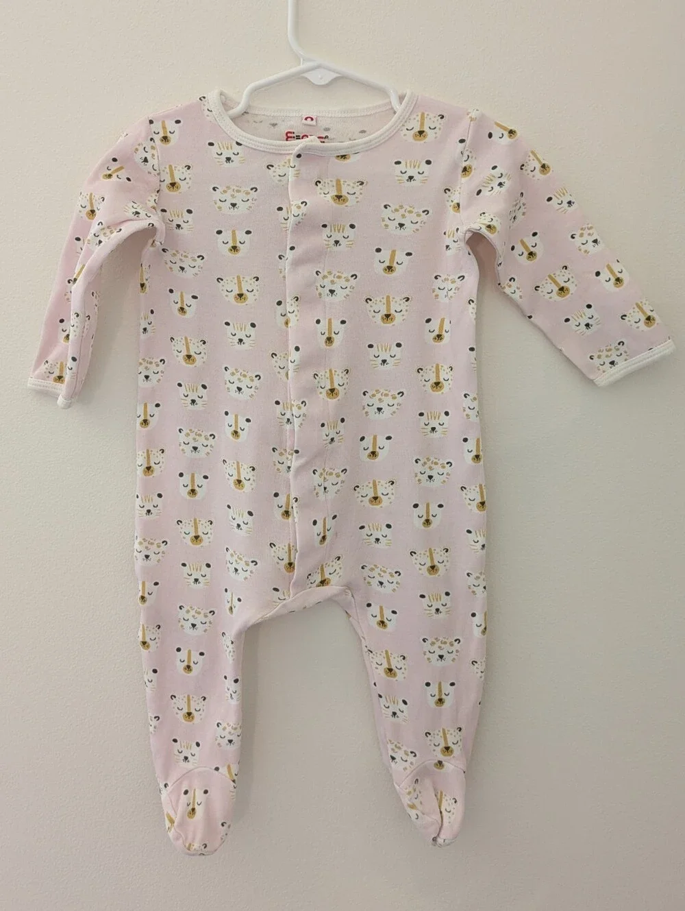 Magnetic Me Pink Tiger Print Footed One-Piece ~ 3-6 Mo